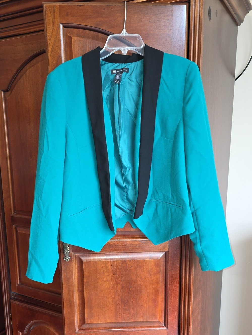 INC Green Blazer with Black Trim XL